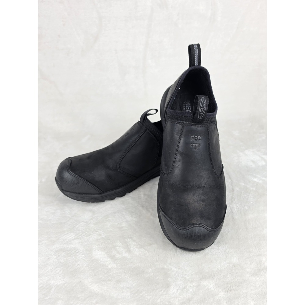 Keen Utility Carbon Toe Slip On Work Shoes Mens 8.5D Black Safety ASTM Rated